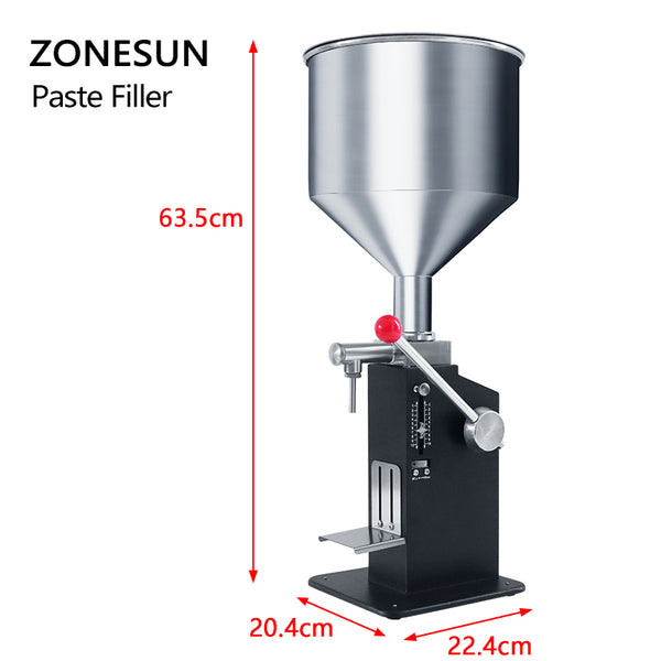 ZONESUN Manual Paste Filling Machine Stainless Steel ZS-MGT1S