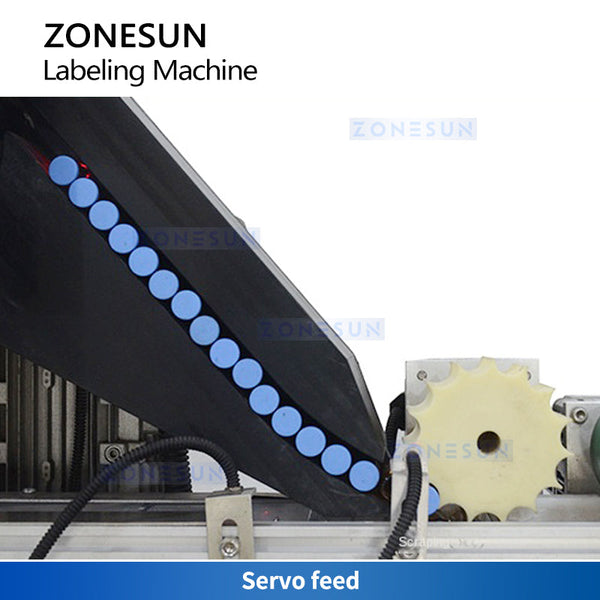 Zonesun ZS-TBRH100 Horizontal Small BottleTube Labeler with Traying System