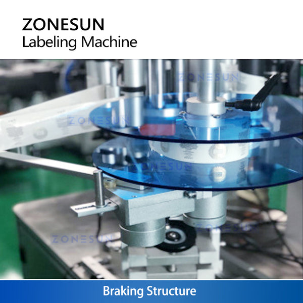 ZONESUN Automatic Round Bottle Neck and Body Labeling Machine ZS-TB120