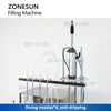 ZONESUN ZS-DTMP4D Automatic Magnetic Pump 4 Nozzles Lifting Filling Machine