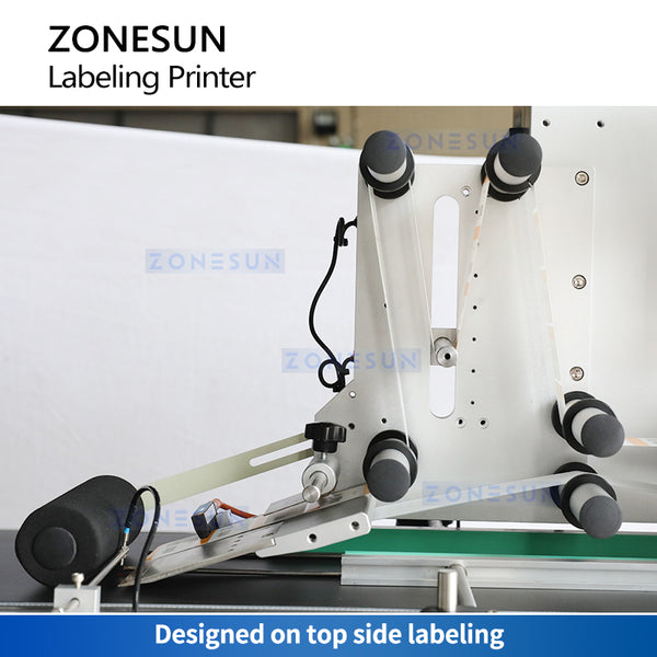 ZONEUSN Automatic Flat Top Labeling Machine with Label Printer ZS-TB160PO