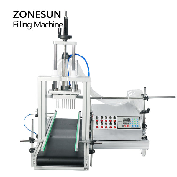 ZONESUN ZS-DTPP10D 10 Diving Nozzles Automatic Essential Oil Liquid Small Bottle Filling Machine 10ML