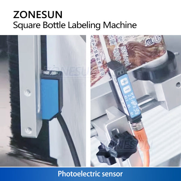 ZONESUN ZS-SL25 Square Flat Bottle Wrap-around One Circle Labeling Machine