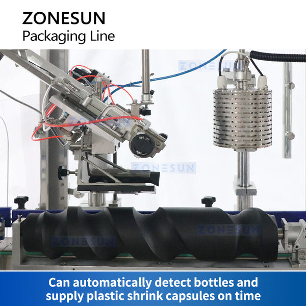 ZONESUN Cork Capper PVC Capsule Heat Shrinker Wrap Around Labeler Spirits Liquid Packing Production Line ZS-FAL180Z5