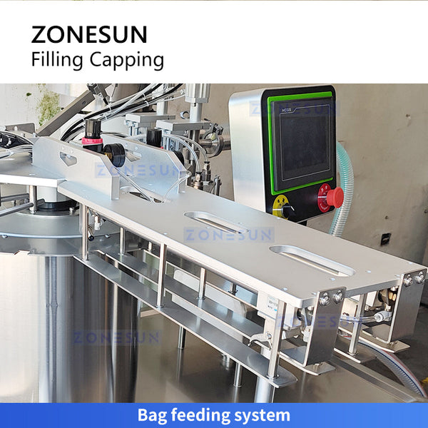 Zonesun ZS-ZLFC2 Monoblock Automatic Spout Pouch Filling and Capping Machine