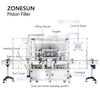 ZONESUN Automatic Piston Filler 12 Heads Thick Paste Filling Machine Servo Pump ZS-YT12T-12PX