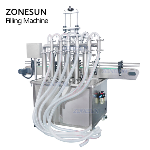 ZONESUN Automatic Pneumatic Bottle Viscous Liquid Filling Machine ZS-YT6T-6Y