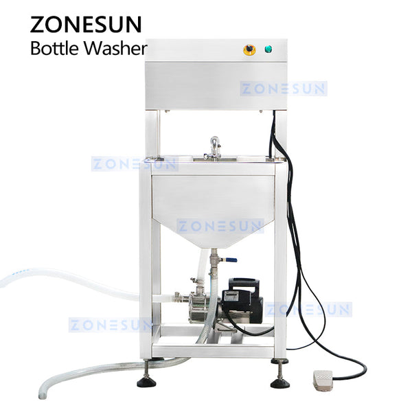 ZONESUN Semi Automatic Bottle Washer Cleaning Machine Bottle Rinsing Equipment ZS-WB2S