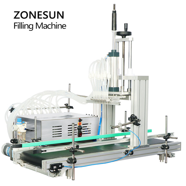 ZONESUN ZS-DTPP10D 10 Diving Nozzles Automatic Essential Oil Liquid Small Bottle Filling Machine 10ML