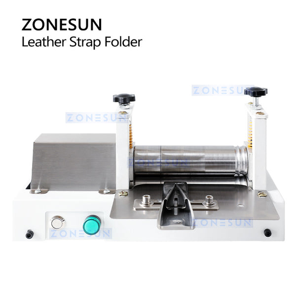 ZONESUN Manual Leather Belt Rolling Machine Shoulder Strap Leather Laminating Folding Machine ZS-LSF1