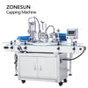 ZONESUN  4 in 1 Round Bottle Filling Capping Machine with Cap Feeder ZS-AFC8