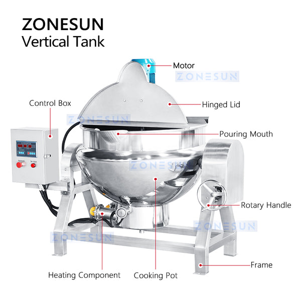 ZONESUN 200L Heating Mixer Chocolate Sauce ZS-CG200L