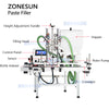 ZONESUN Automatic Rotor Pump Paste Peanut Butter Filling Machine with 80L Hopper ZS-DTGT900U2