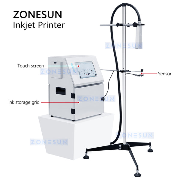 ZONESUN ZS-TIP15 Tabletop Multilingual Inkjet Bottle Date Coding Machine