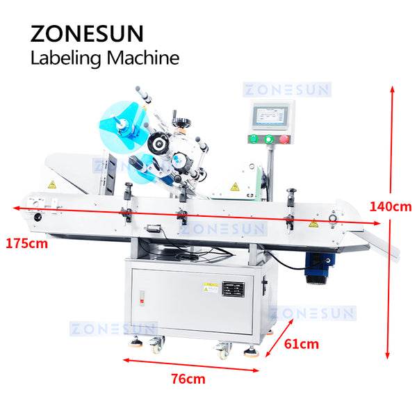 ZS-TB823 Automatic Horizontal Wrap Around Labeler Tube Bottle Labeling Machine