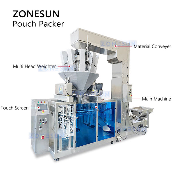 ZONESUN ZS-GW150D Automatic Vertical Granular Bagging Packaging Machine