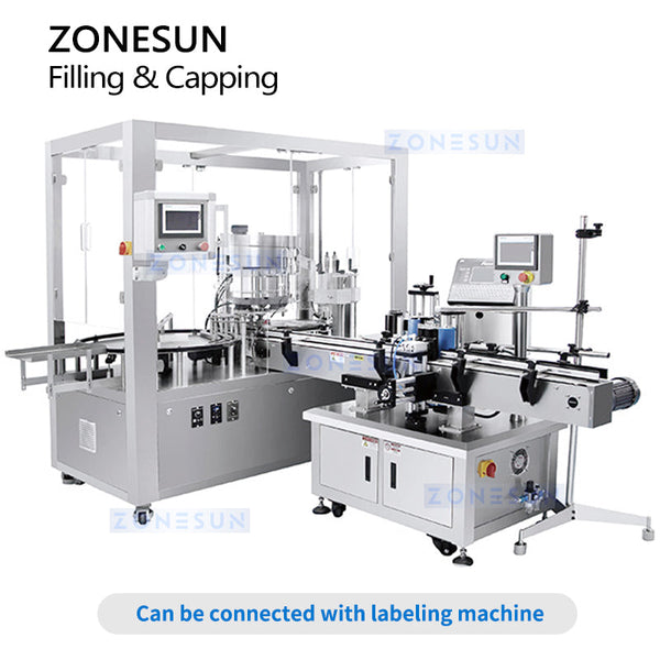 ZONESUN Automatic Vial Powder Auger Filler Filling and Capping Machine ZS-AFC24