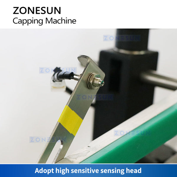 ZONESUN Automatic Metal Lug Cap Twist Off Capper Bottle Capping Machine with Cap Feeder ZS-XG440T2