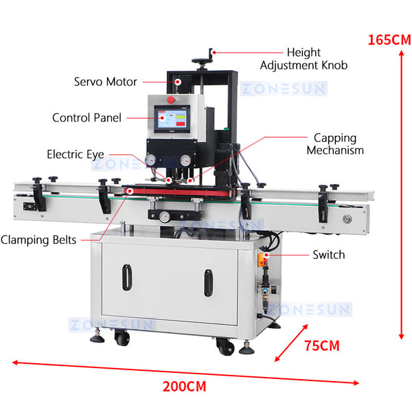 ZONESUN ZS-XG440S Automatic Servo Motor Capping Machine