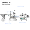 ZONESUN ZS-AFCL2 Automatic Round Bottle Magnetic Pump Liquid Filling Capping Labeling Production Line