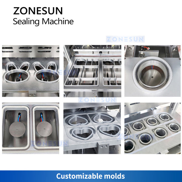 Zonesun ZS-HS4 Pre-cut Sealing Film Packaging Machine Automatic Precut Lid Cup Sealer