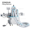 ZONESUN Automatic 4 Nozzles Servo Piston Pump Liquid Filling Machine ZS-SV4HS