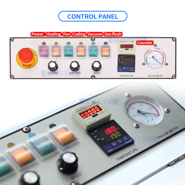 ZONESUN ZS-FK1080B Horizontal Vacuum Gas Flush Sealing Machine