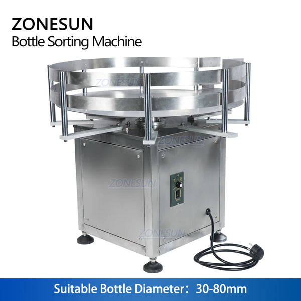 ZONESUN ZS-SP600Z Automatic Rotary Round Plastic Bottle Jar Collecting Packaging Sorting Turntable Machine