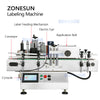 ZONESUN ZS-TB150 Automatic Round Bottle Labeling Machine