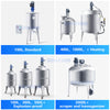 ZONESUN 100L Mixing Tank With Agitator Stirring Blending Vessel Emulsifier ZS-MB100L