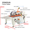 ZONESUN Automatic Carton Sealer with Integrated Labeling Machine ZS-FKC4650