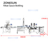 ZONESUN Rotor Pump Meat Sauce Paste Filling And Capping Machine Production Line ZS-FAL180B5