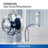 Zonesun ZS-VTGP8D Gear Pump Paste Viscous Liquid Filling Machine