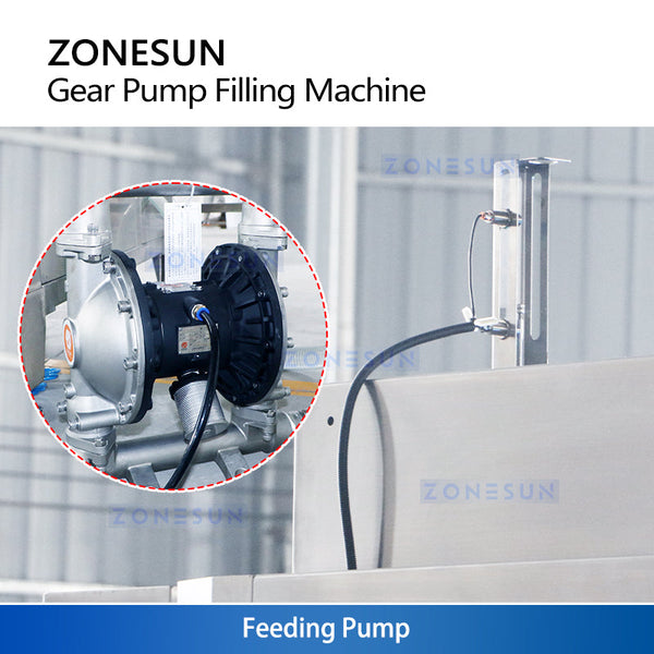 Zonesun ZS-VTGP8D Gear Pump Paste Viscous Liquid Filling Machine