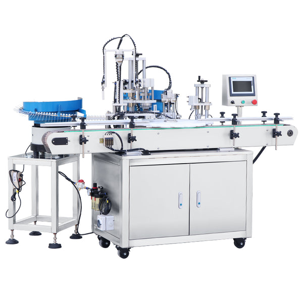 ZONESUN  4 in 1 Round Bottle Filling Capping Machine with Cap Feeder ZS-AFC8 - 110v - 220v