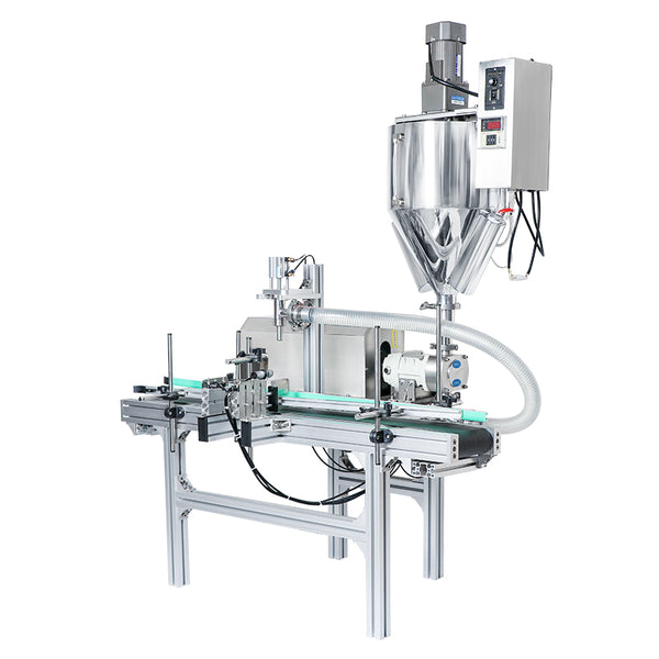 ZONESUN ZS-DTGT900M Automatic Butter Chocolate Rotor Pump Filling Machine With Mixer Heater - 220v