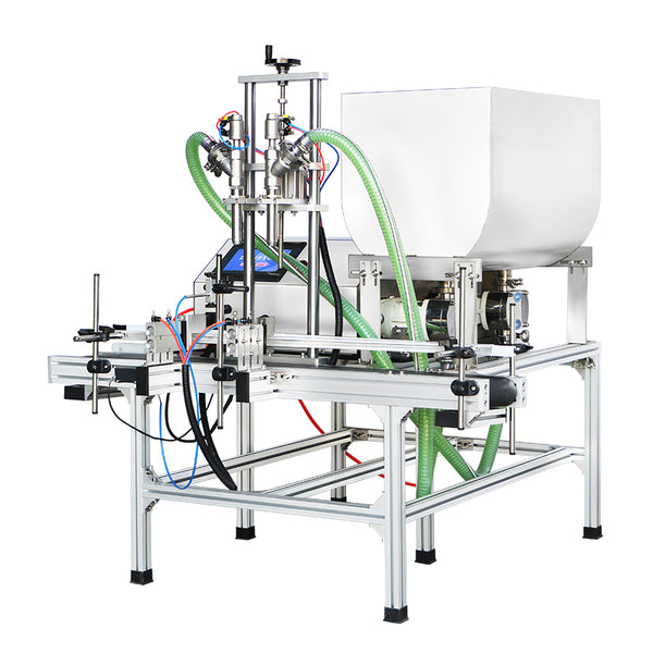 ZONESUN Automatic Rotor Pump Paste Peanut Butter Filling Machine with 80L Hopper ZS-DTGT900U2 - 110v - 220v