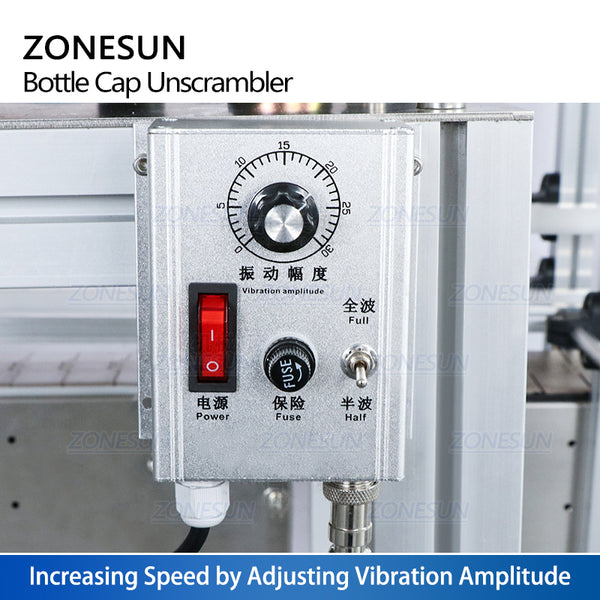 ZONESUN ZS-CVP1 Automatic Bulk Lid Cap Feeder Spray Bottle Cap Feeding Machine