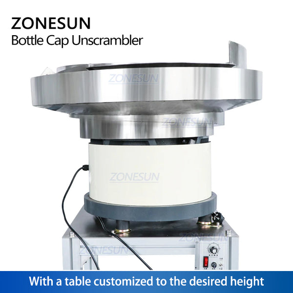 ZONESUN ZS-CVP1 Automatic Bulk Lid Cap Feeder Spray Bottle Cap Feeding Machine