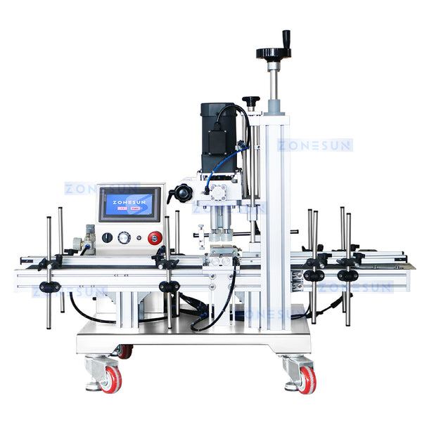 ZONESUN ZS-XG1870M Automatic Capping Machine 4 Wheel Screw On Cap Capping Equipment - 110v - 220v