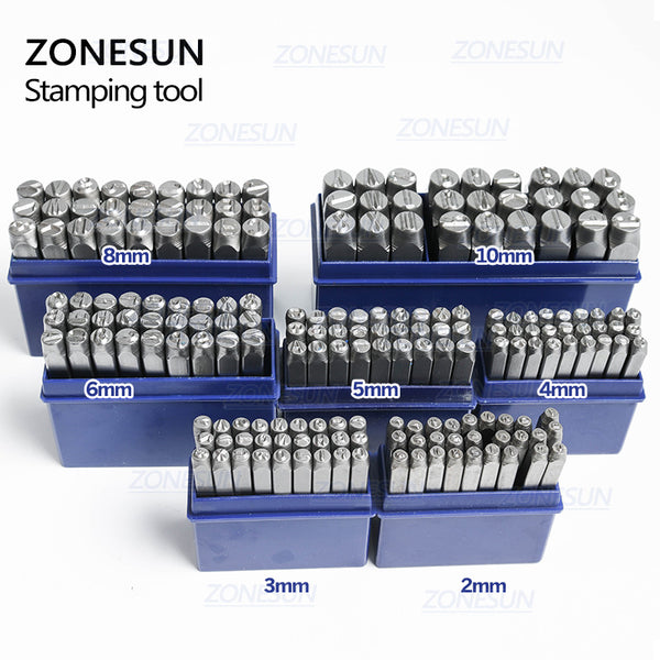 ZONESUN 27pcs Alphabet Set A to Z Letter Jewelry metal Stamps