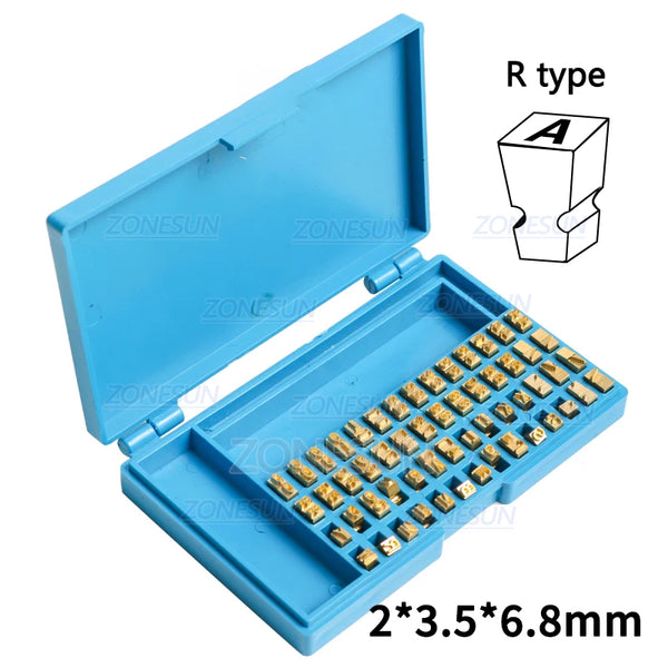 ZONESUN MY380 Alphabet Letter Fonts of Ribbon Printer Expiration Code Printing Machine - R 2x3.5x6.8mm