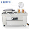 ZONESUN Automatic Double Chamber Vacuum Packaging Machine Food Sealers