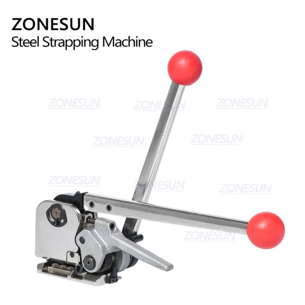 ZONESUN 16-19mm Manual Buckle Free Steel Belt Strapping Machine DB-GD35 / MH35