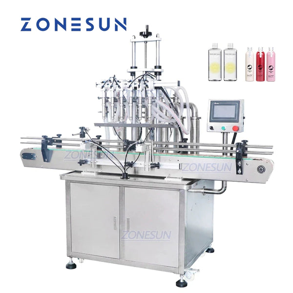 ZONESUN Automatic Pneumatic Bottle Viscous Liquid Filling Machine ZS-YT6T-6Y