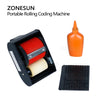 ZONESUN Manual Cartons Date Code Printers Batch Number Rolling Coding Machine