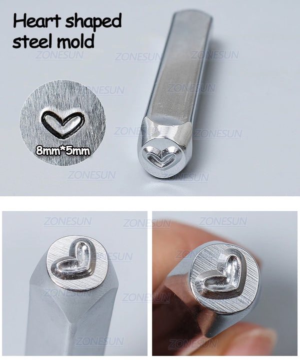 ZONESUN Custom Steel Metal Stamps Mold Marking Tool Jewelry Embossing