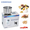 ZONEPACK Powder Filling Machine Automatic Intelligent Particle Weighing Grain Medicine Seed Fruit Salt Packing Filler 1-100g