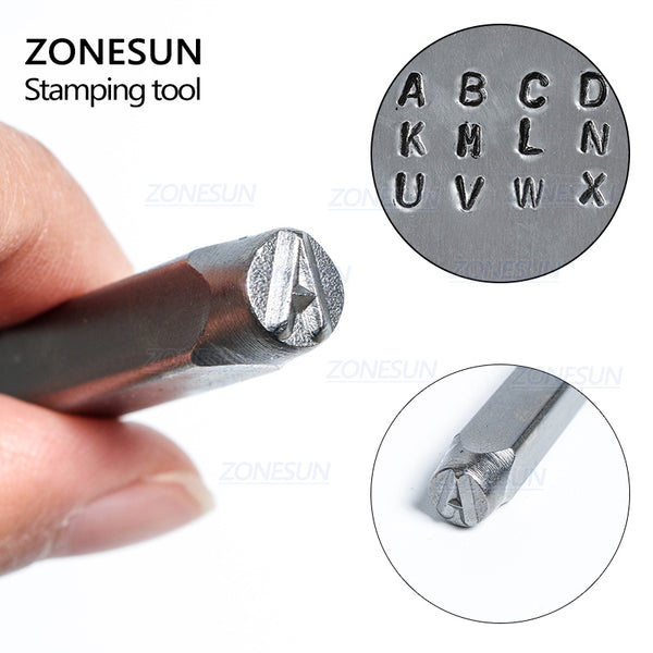 ZONESUN 27pcs Alphabet Set A to Z Letter Jewelry metal Stamps