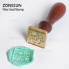 ZONESUN Custom Wax Seal Stamp With Wood Handle For Gift Packing